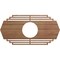 Ekena Millwork Chrysler Wood Fretwork Pierced Ceiling Medallion, Walnut, 18"W x 9"H x 4 3/4"ID x 1/4"T CMWP18X09X0250CSWA - alternate 1